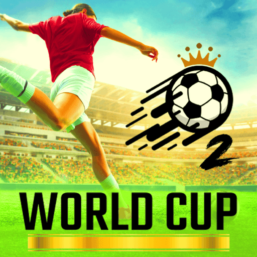 A rear view of the player after taking a shot in Soccer Skills 2 World Cup.